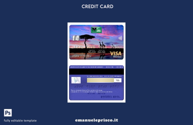 modello elettronico di visto per la Banca d'Africa in stile verificato